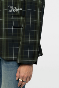 Zadig & Voltaire Vavy Tailleur Tartan Jacket - Encre