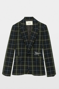 Zadig & Voltaire Vavy Tailleur Tartan Jacket - Encre