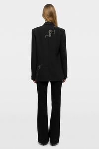 Zadig & Voltaire Vanille Strass Snake Jacket - Black