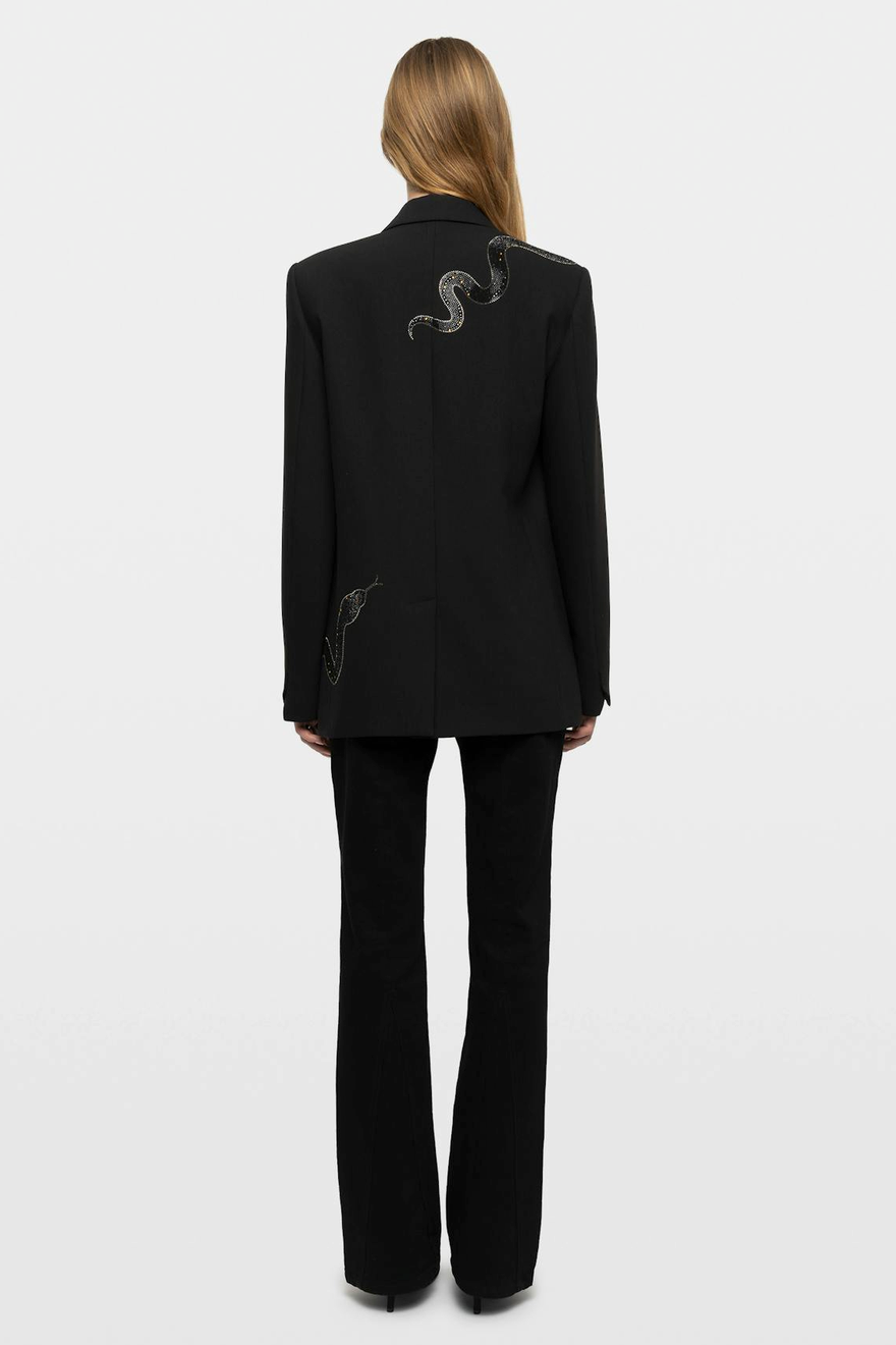 Zadig & Voltaire Vanille Strass Snake Jacket - Black
