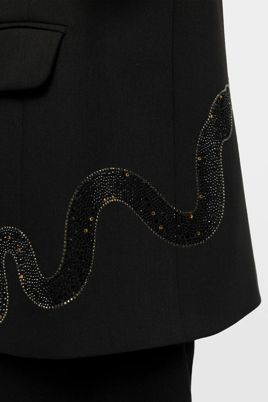 Zadig & Voltaire Vanille Strass Snake Jacket - Black