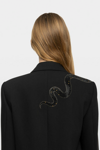 Zadig & Voltaire Vanille Strass Snake Jacket - Black