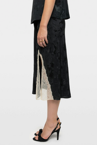 Zadig & Voltaire Jayla Jacquard Silk Skirt With Horse Print - Gloom