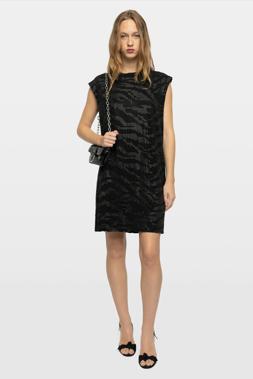 Zadig & Voltaire Roe Zebra Dress Black