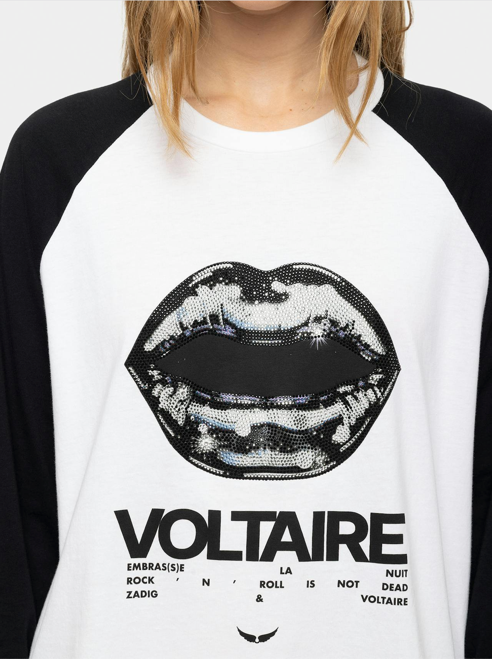 Zadig & Voltaire Walkra Lips Tour T-Shirt White