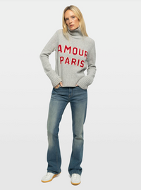 Zadig & Voltaire Nalma We Amour Paris Sweater Gris Chine Clai