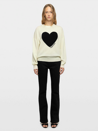 Zadig & Voltaire Soulo Heart Sweater Ecru