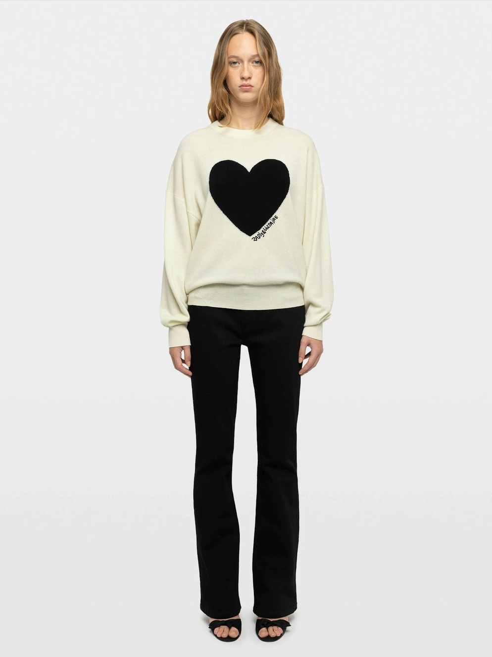 Zadig & Voltaire Soulo Heart Sweater Ecru