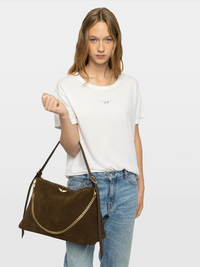 Zadig & Voltaire Jim Suede Bag Wood