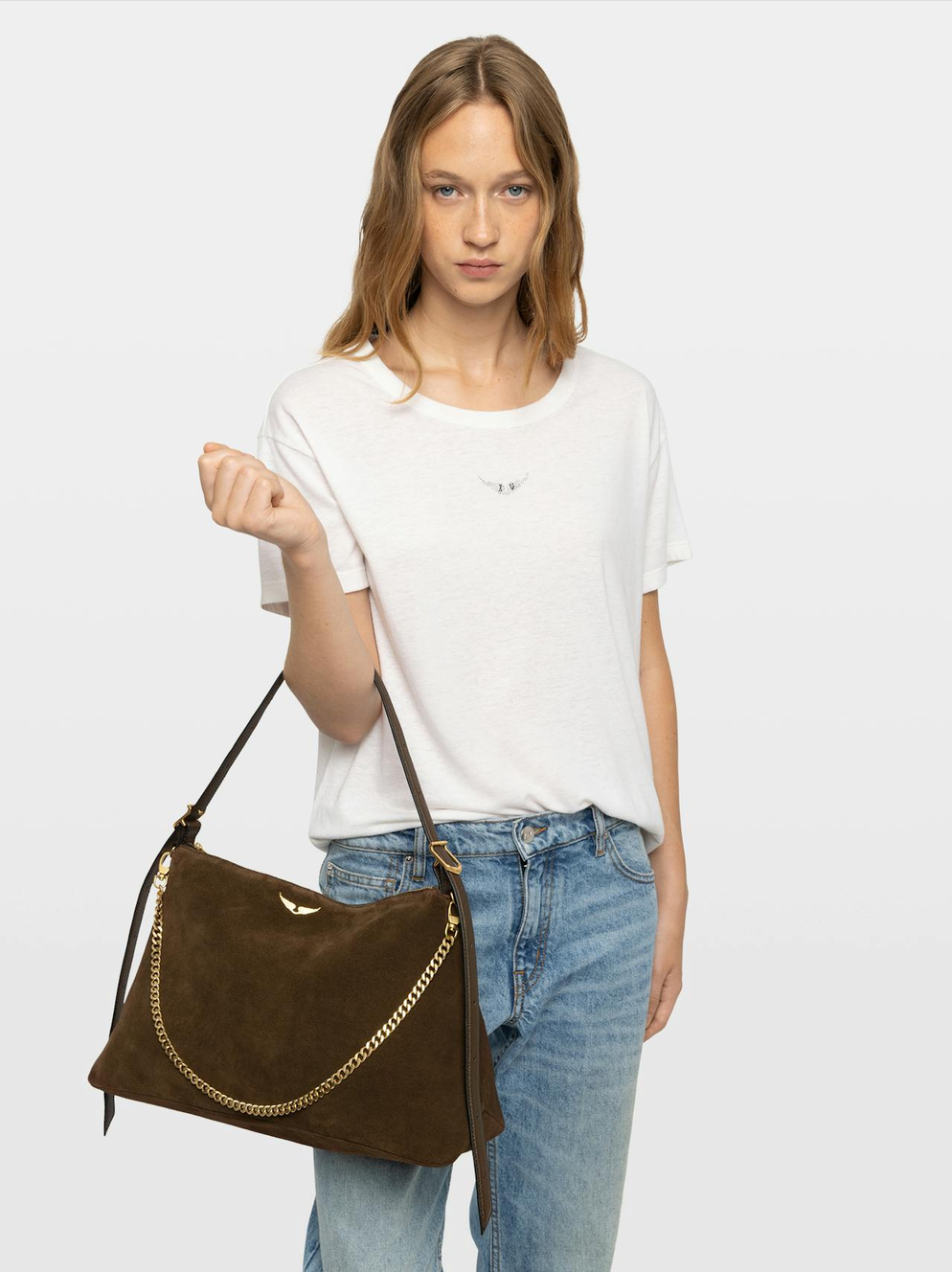 Zadig & Voltaire Jim Suede Bag Wood