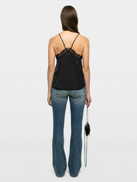 Zadig & Voltaire Christy Silk Paisley Top Black