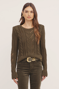 L'Agence Mio Cable Crop Pullover Kalamata