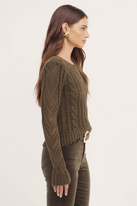 L'Agence Mio Cable Crop Pullover Kalamata