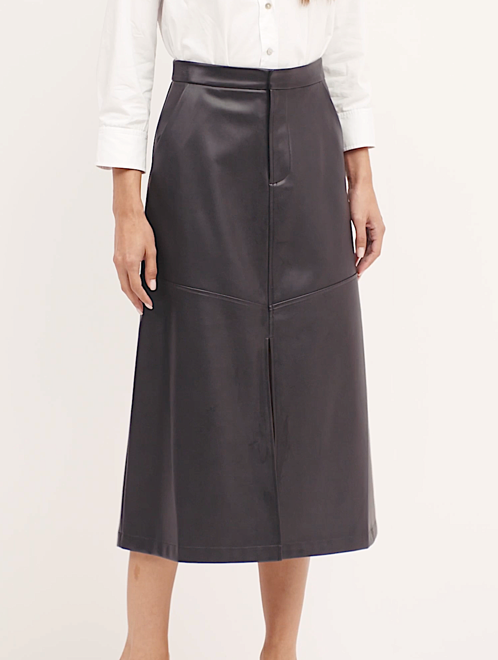 L'Agence Robyn Aline Midi Skirt Black