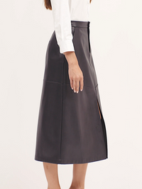L'Agence Robyn Aline Midi Skirt Black
