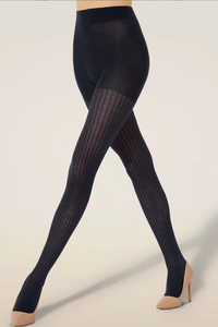 Wolford Merino Net Effect Tights Deep Night