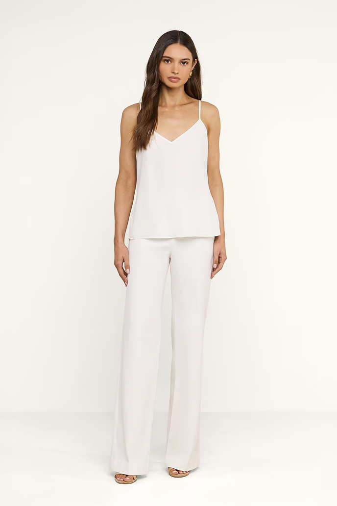 L'Agence Jane Spaghetti Strap Top Ivory