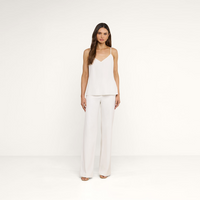 L'Agence Jane Spaghetti Strap Top Ivory