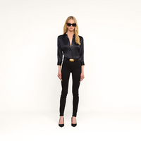 L'Agence Dani 3/4 Sleeve Blouse Black