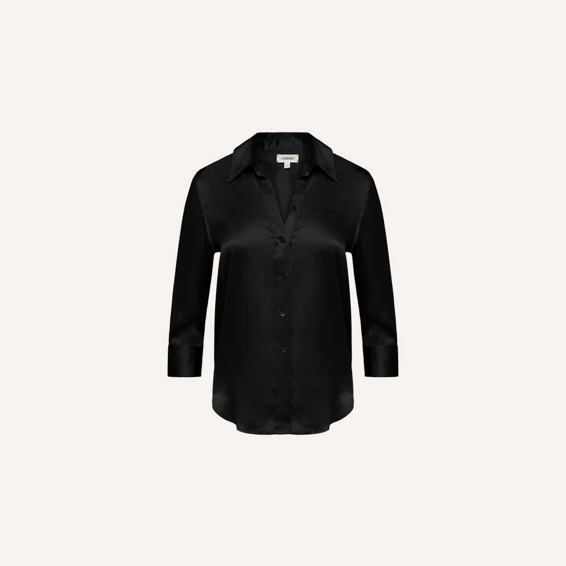 L'Agence Dani 3/4 Sleeve Blouse Black