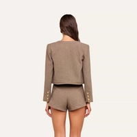 L'Agence Kahlia Collarless Jacket Mota/Light Gold