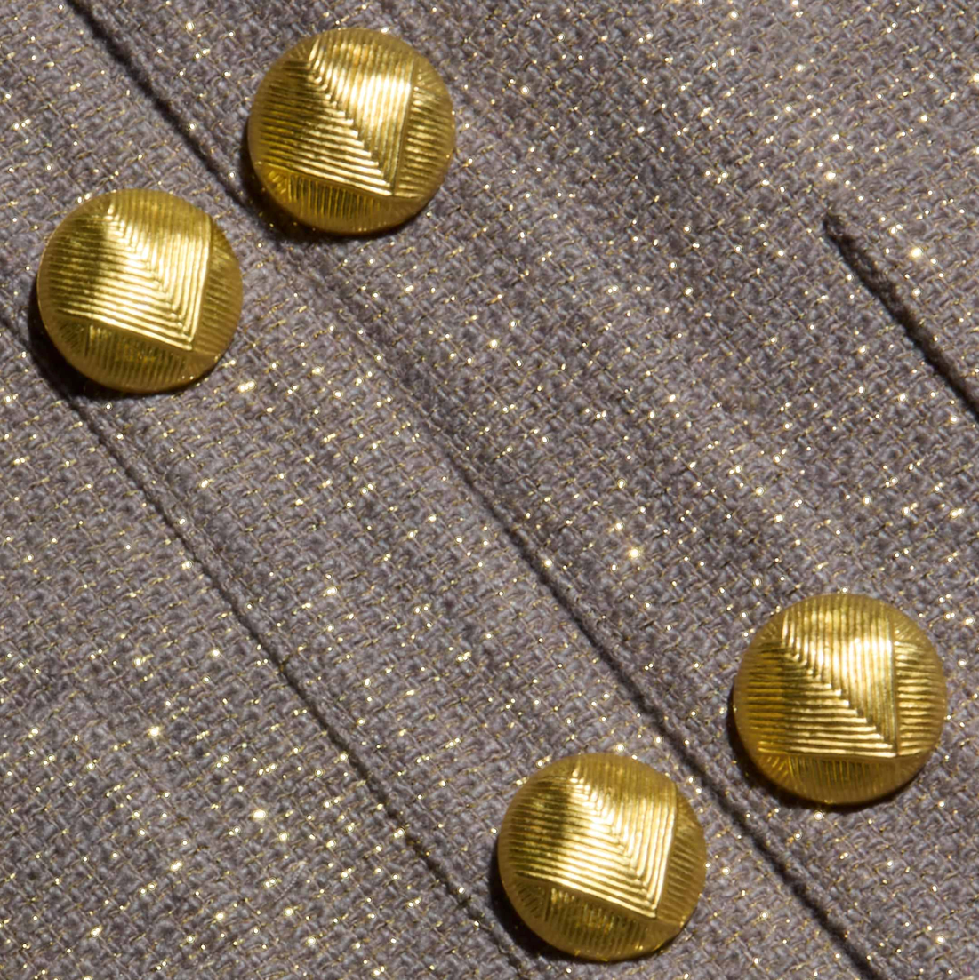 L'Agence Kahlia Collarless Jacket Mota/Light Gold
