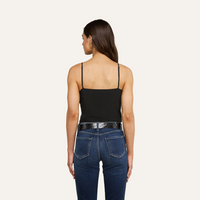 L'Agence Jane Spaghetti Strap Top Black