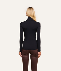 L'Agence 5558MJT-BLAC pull Lani à col roulé et manches longues Black