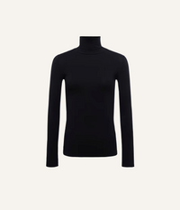 L'Agence 5558MJT-BLAC pull Lani à col roulé et manches longues Black