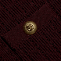 L’Agence 80003NXC2-DEPG Cardigan court pointelle Irvin porto foncé/or