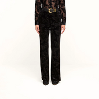 L’Agence 2994KER-BLBU Pantalon bootcut Frances noir papillon