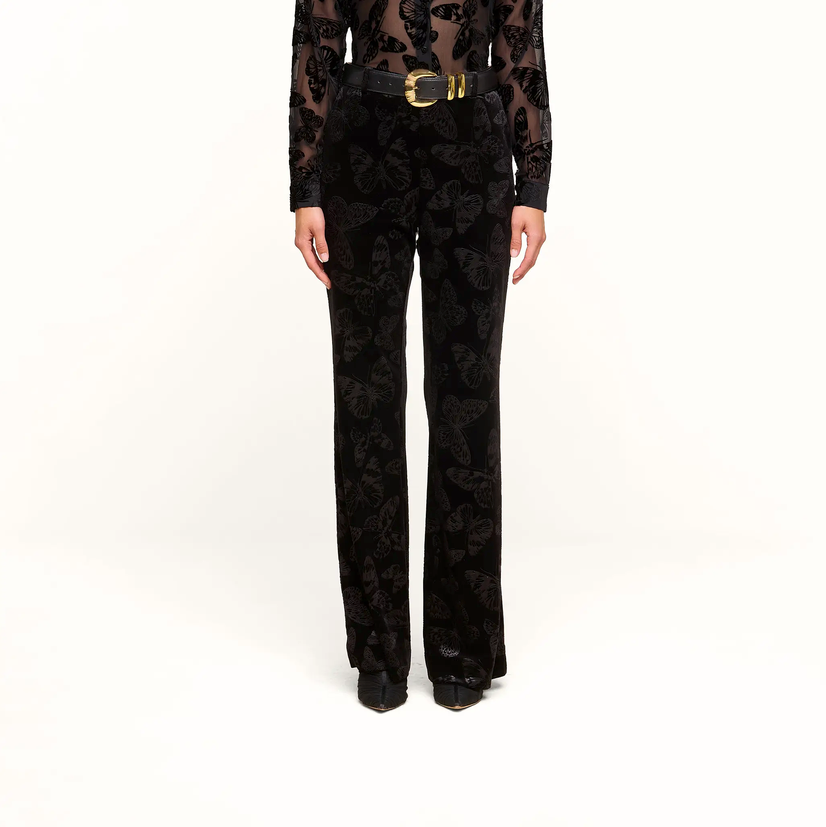 L’Agence 2994KER-BLBU Pantalon bootcut Frances noir papillon