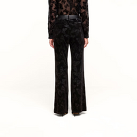 L’Agence 2994KER-BLBU Pantalon bootcut Frances noir papillon