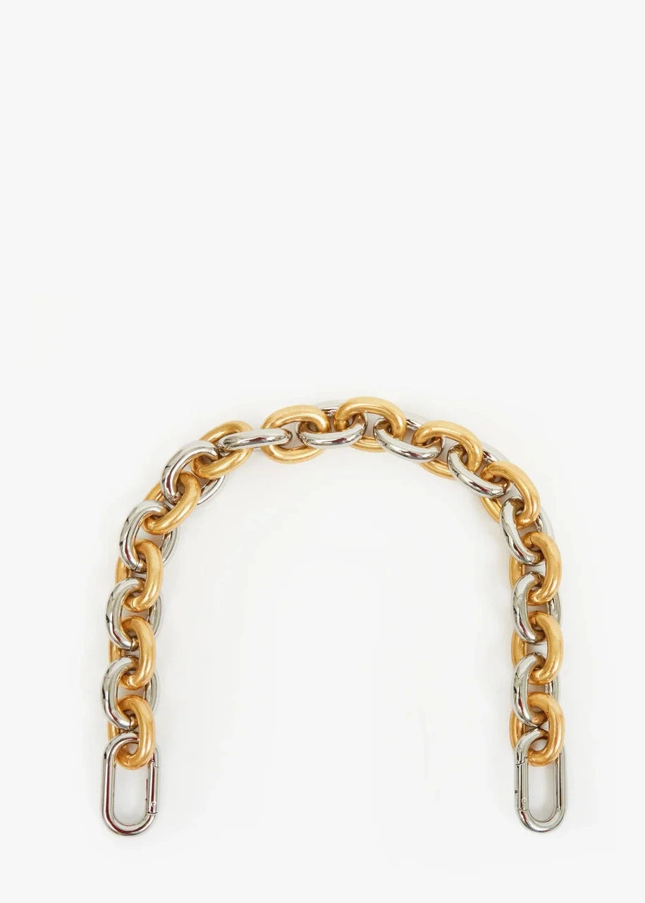 Clare V Shortie Strap Mixed Metal Vintage Gold/Silver