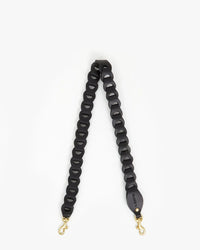 Clare V SG-ST-SH-100008-BLK-OS Bandoulière à maillons, cuir noir végétal