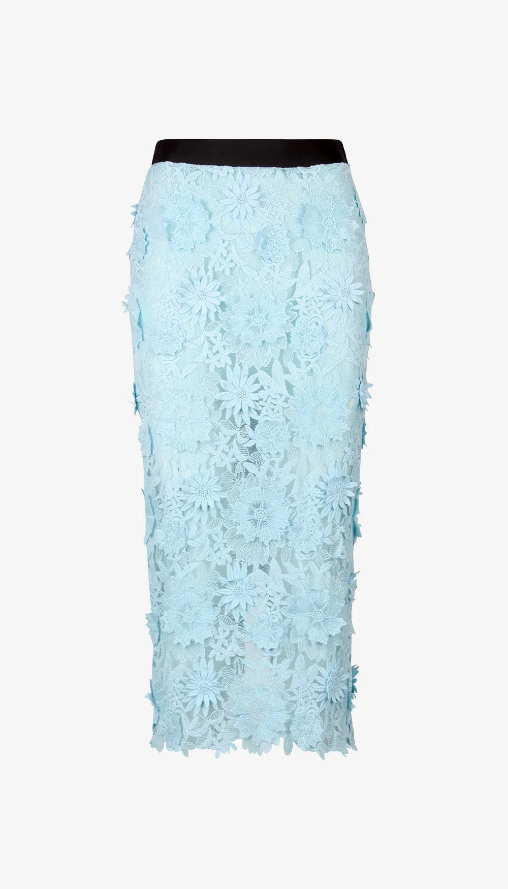 Smythe Applique Pencil Skirt Blue