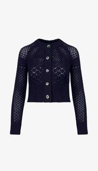 Cardigan en crochet Smythe Navy