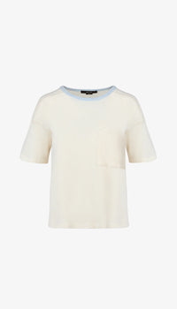 Smythe Colorblock Pocket Tee Cream