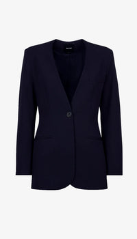 Smythe Collarless Blazer Navy