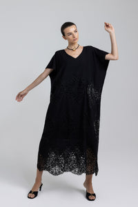 Nadya Toto Solare Cotton Lace Kaftan