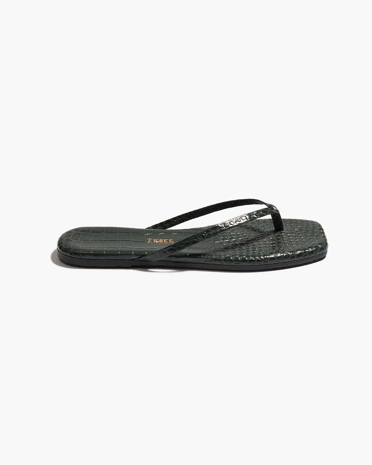 Tkees Square Toe Lily Sandals Emerald Croc