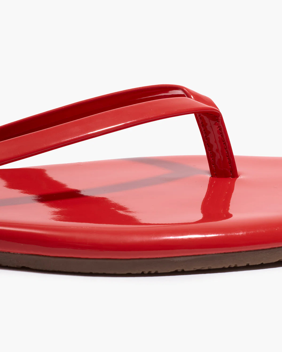 Tkees Sandales à bout carré Lily Rouge brillant