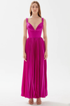 Tarik Ediz Grima Elbise Pleated A-Line Gown