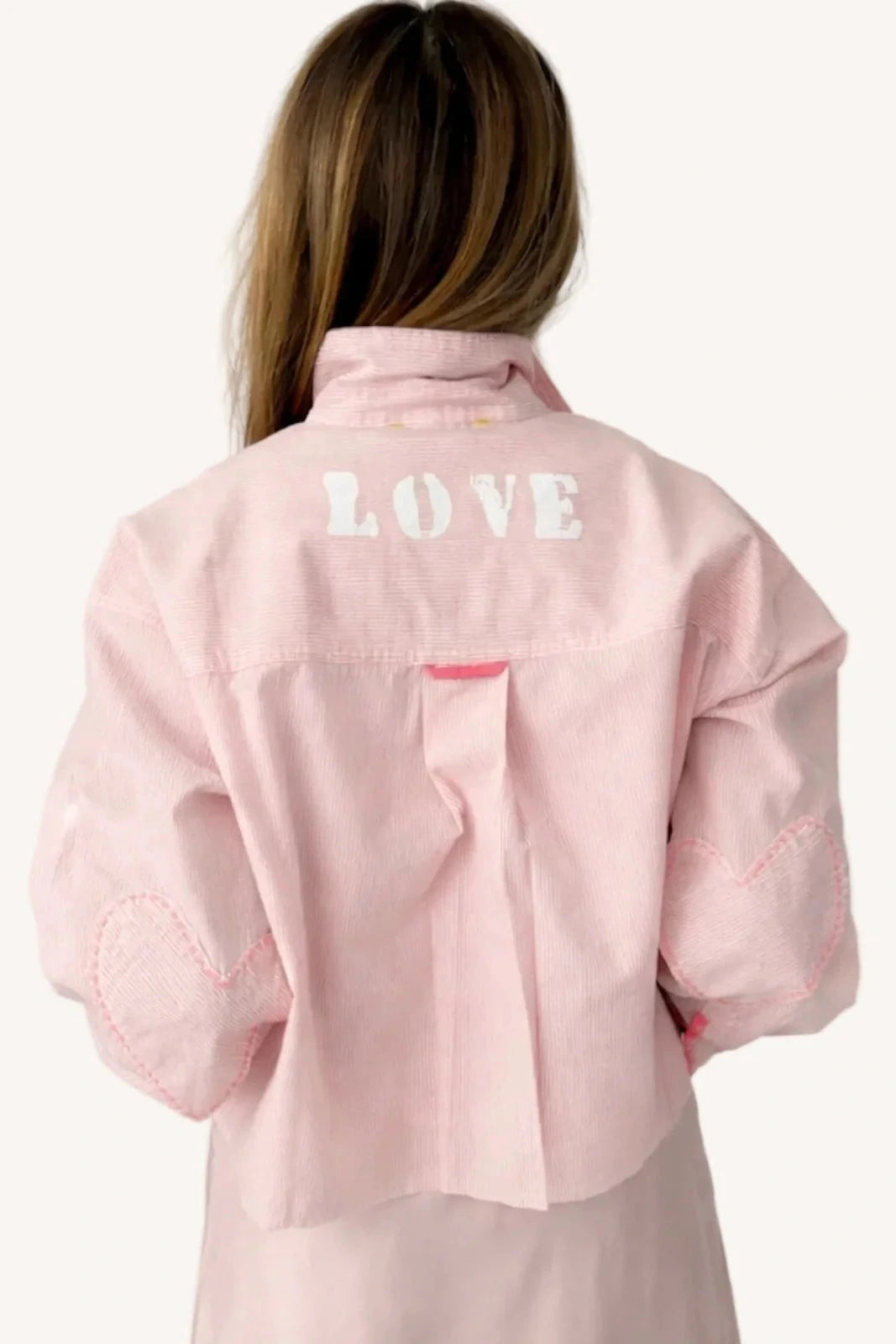 Kerri Rosenthal Tia Love Stripe Shirt - Hardly Pink-White