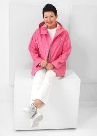 Rain 209 Rain Jacket W/Hood Slant Pockets Pink Lemonade