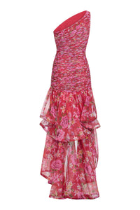 PatBo Peony Dot Long Dress - Red