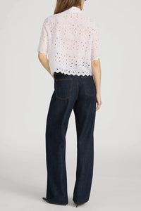 Frame The Paisley Eyelet Shirt Bubble Gum