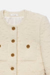 Frame Cropped Button Front Jacket