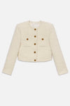 Frame Cropped Button Front Jacket