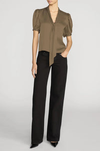 Frame The Sonnet Blouse - Moss